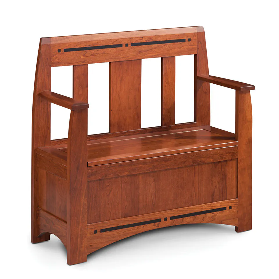 Simply Amish ECA695SB Aspen Small Storage Bench with Inlay