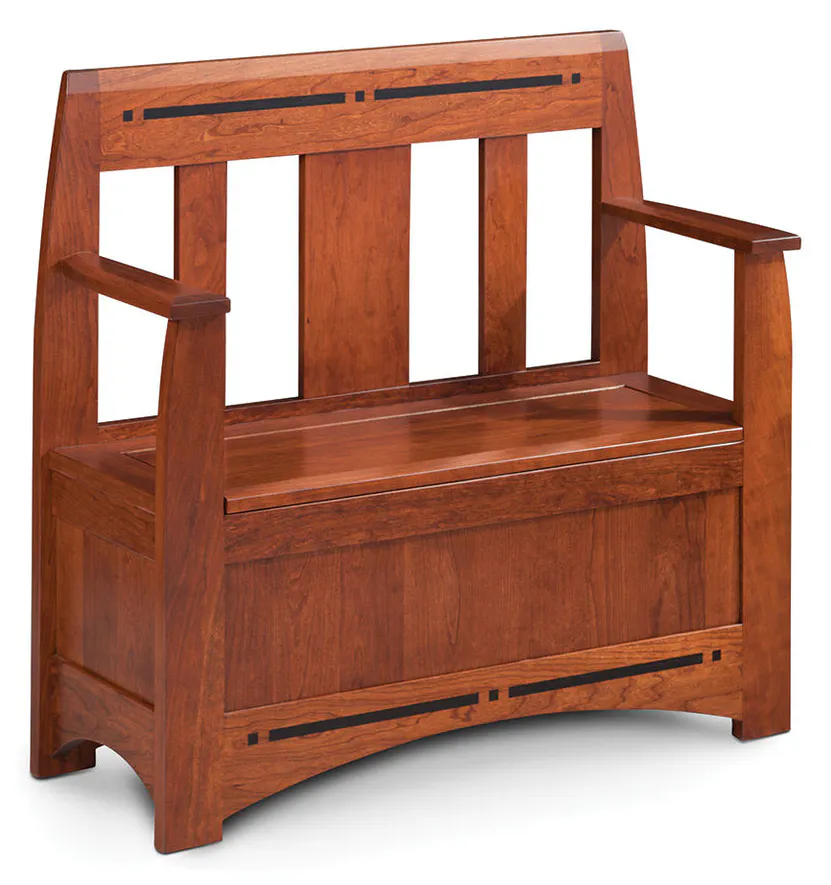 Simply Amish ECA695SB Aspen Small Storage Bench with Inlay Simply Amish ECA695SB Aspen Small Storage Bench with Inlay