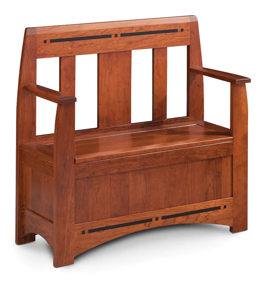 Simply Amish ECA695SB Aspen Small Storage Bench with Inlay Simply Amish ECA695SB Aspen Small Storage Bench with Inlay