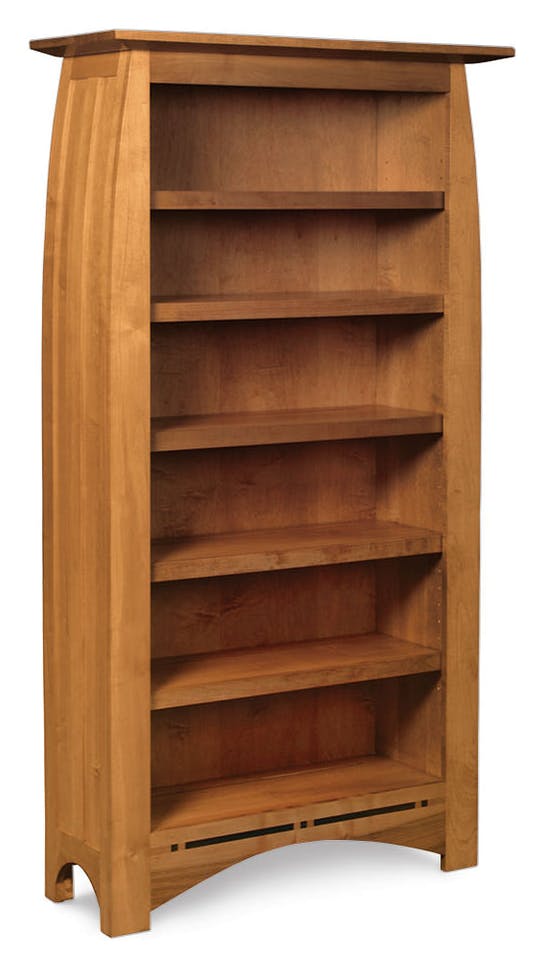 Simply Amish ECABC-OPN-3680 Aspen Tall Open Bookcase with Inlay Simply Amish ECABC-OPN-3680 Aspen Tall Open Bookcase with Inlay