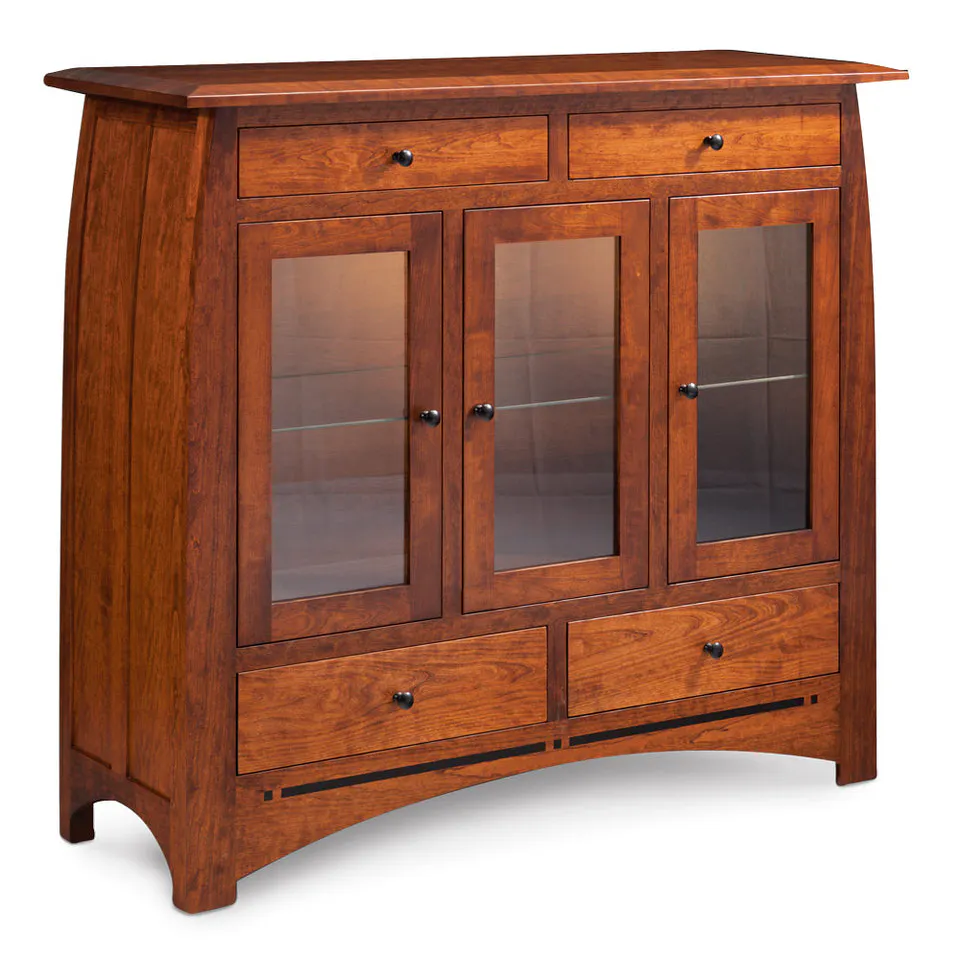 Simply Amish ECADC3W Aspen 3-Door Dining Cabinet With Inlay Simply Amish ECADC3W Aspen 3-Door Dining Cabinet With Inlay