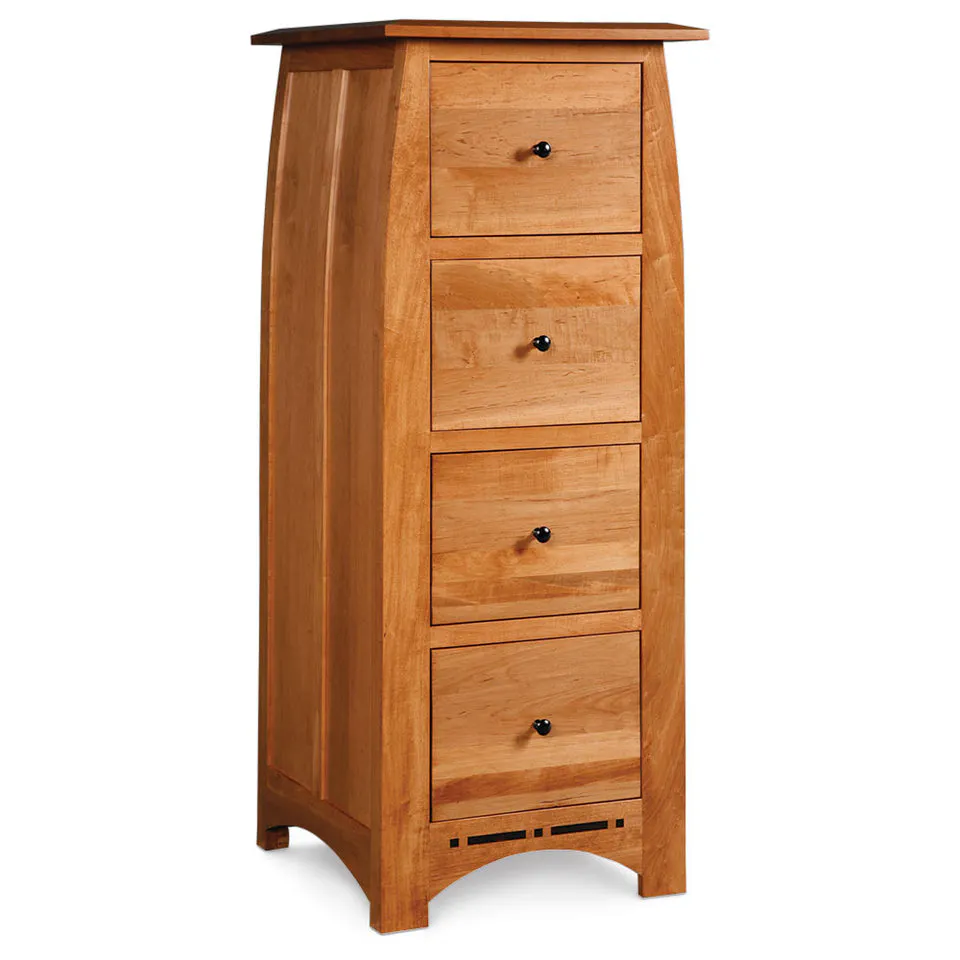 Simply Amish ECAFC4D Aspen 4 – Drawer File Cabinet with Inlay