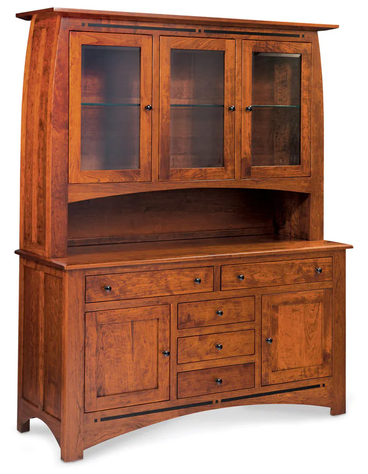 Simply Amish ESASP-K07/ESASP-A03E Aspen Open Hutch with Inlay, Large Simply Amish ESASP-K07/ESASP-A03E Aspen Open Hutch with Inlay, Large