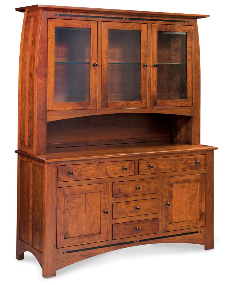 Simply Amish ESASP-K07/ESASP-A03E Aspen Open Hutch with Inlay, Large Simply Amish ESASP-K07/ESASP-A03E Aspen Open Hutch with Inlay, Large