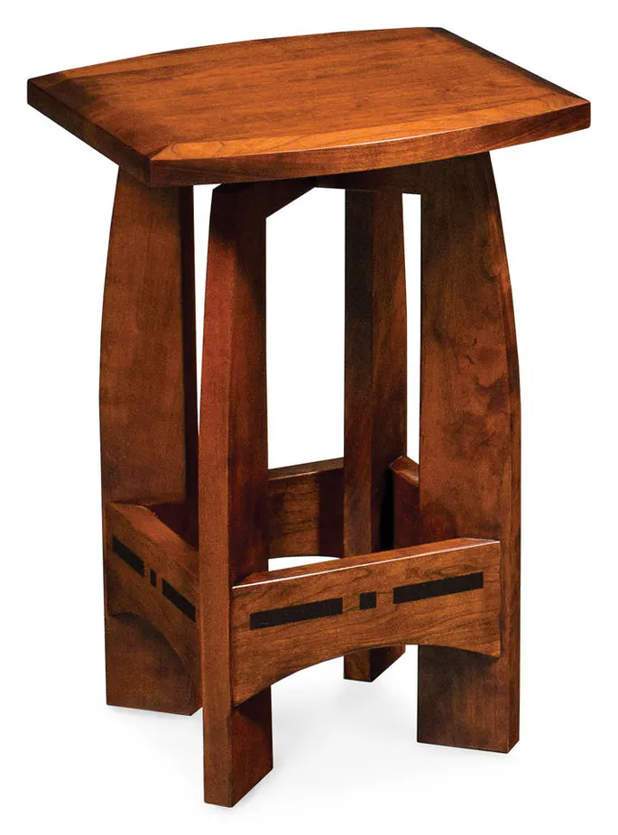 Simply Amish ECASP-06C-W Aspen Swivel Barstool with Inlay, No Back Simply Amish ECASP-06C-W Aspen Swivel Barstool with Inlay, No Back