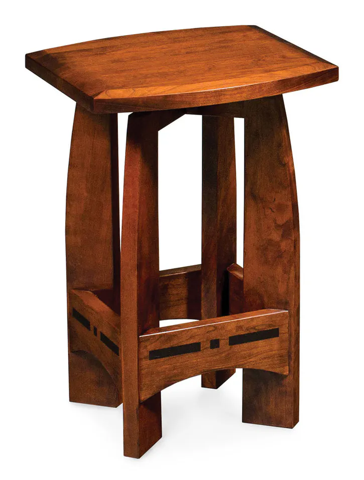 Simply Amish ECASP-06C-W Aspen Swivel Barstool with Inlay, No Back Simply Amish ECASP-06C-W Aspen Swivel Barstool with Inlay, No Back