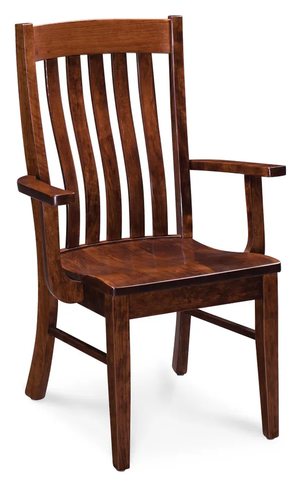 Simply Amish ECBRD-01A-L Bradford Arm Chair w/ Leather Cushion Seat Simply Amish ECBRD-01A-L Bradford Arm Chair w/ Leather Cushion Seat
