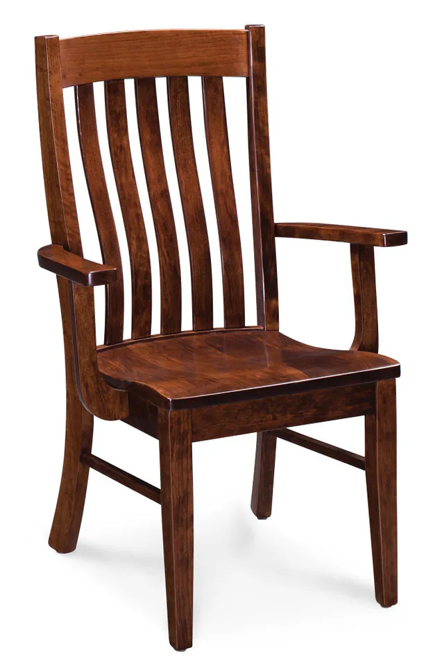 Simply Amish ECBRD-01A-L Bradford Arm Chair w/ Leather Cushion Seat Simply Amish ECBRD-01A-L Bradford Arm Chair w/ Leather Cushion Seat