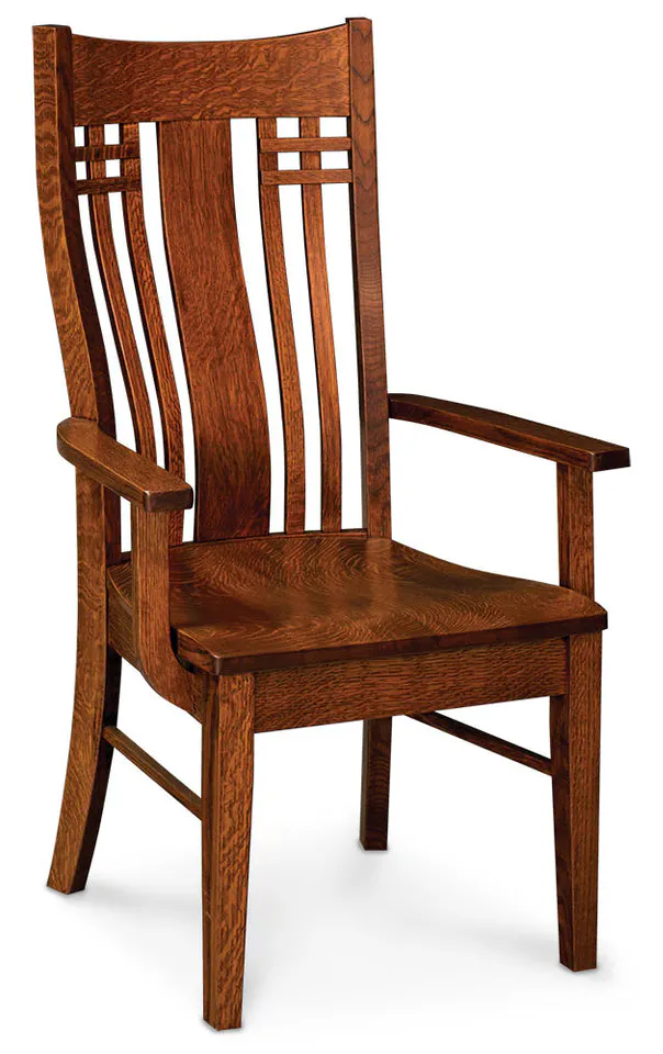 Simply Amish ECBRL-01A-L Bradley Arm Chair w/ Leather Cushion Seat Simply Amish ECBRL-01A-L Bradley Arm Chair w/ Leather Cushion Seat