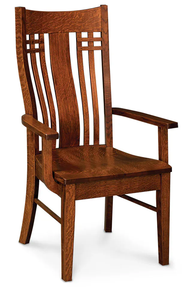 Simply Amish ECBRL-01A-L Bradley Arm Chair w/ Leather Cushion Seat Simply Amish ECBRL-01A-L Bradley Arm Chair w/ Leather Cushion Seat