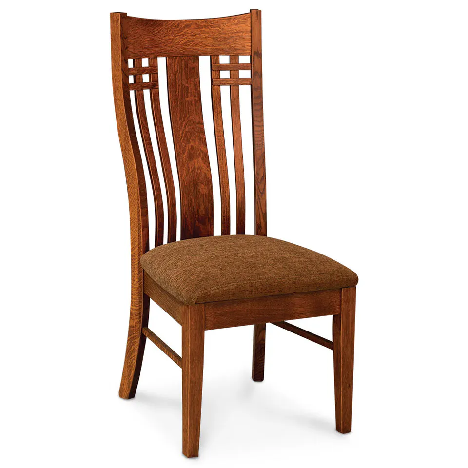 Simply Amish ECBRL-02A-L Bradley Side Chair w/ Leather Cushion Seat