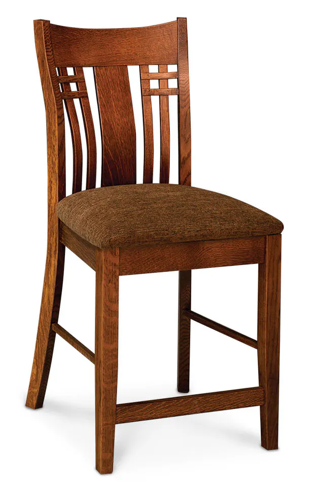Simply Amish ECBRL-04B-W Bradley Stationary Barstool, 30" Seat Height w/ Wood Seat Simply Amish ECBRL-04B-W Bradley Stationary Barstool, 30" Seat Height w/ Wood Seat