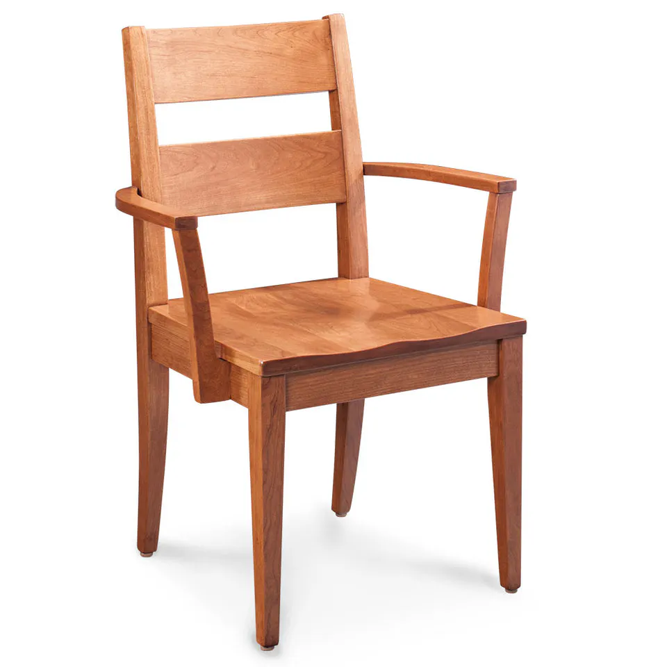 Simply Amish ECCDI-01A-L Cadira Arm Chair w/ Leather Cushion Seat
