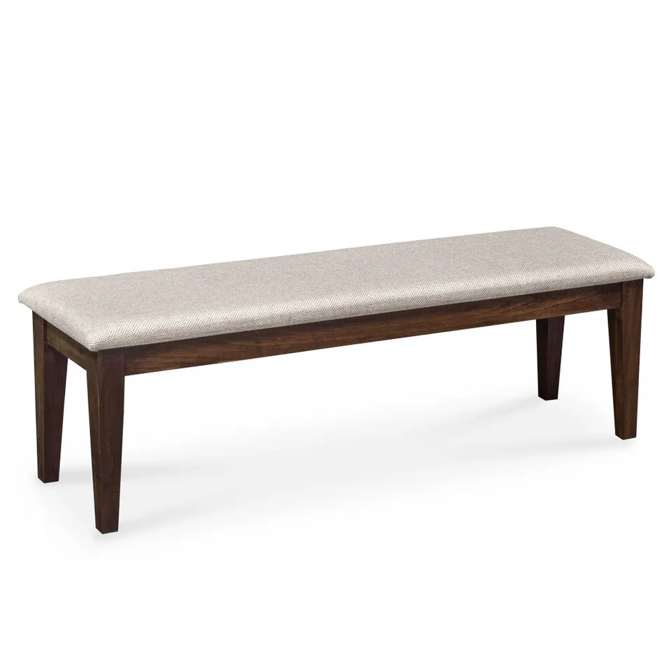Simply Amish ECCLR-19F-L Claire Bench, 84″w, Leather Cushion Seat