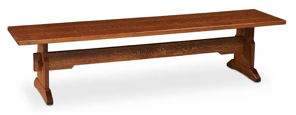 Simply Amish ECFRK-13D-W Franklin Dining Trestle Bench, 72" Simply Amish ECFRK-13D-W Franklin Dining Trestle Bench, 72"