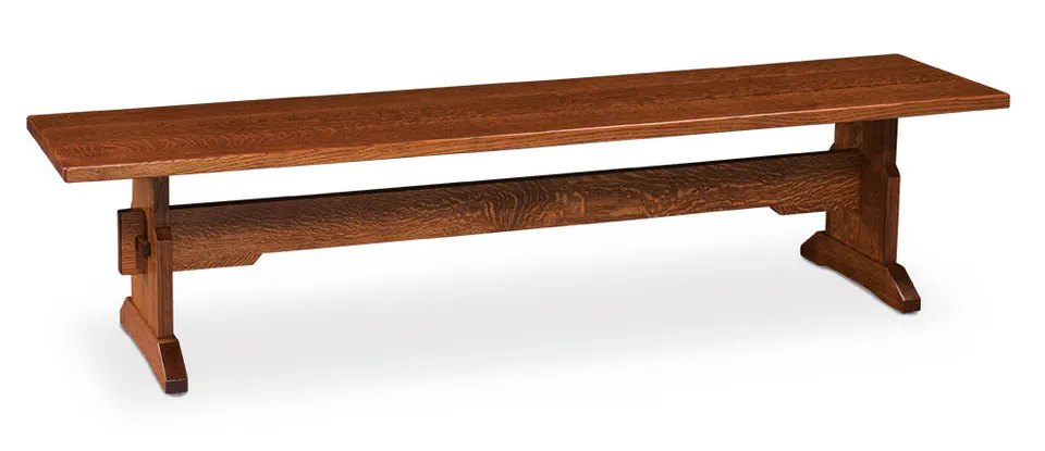 Simply Amish ECFRK-13D-W Franklin Dining Trestle Bench, 72" Simply Amish ECFRK-13D-W Franklin Dining Trestle Bench, 72"