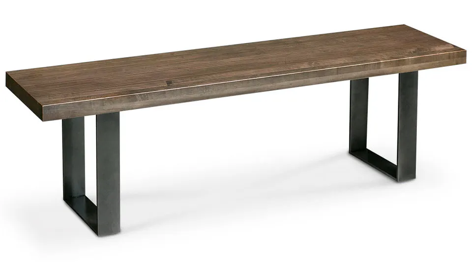 Simply Amish ECIRN-17C-W-C Ironwood Bench, 60" w/ Gunmetal Base Simply Amish ECIRN-17C-W-C Ironwood Bench, 60" w/ Gunmetal Base
