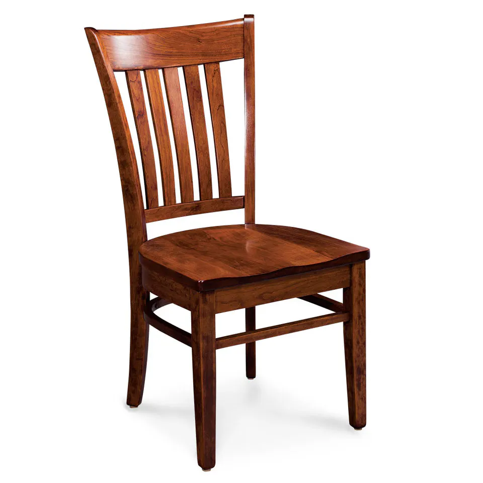 Simply Amish ECKAS-02A-L Kaskaskia Side Chair w/ Leather Cushion Seat