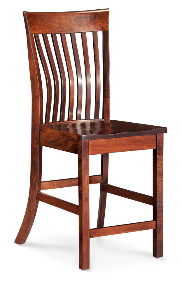 Simply Amish ECLO2-04C-F Loft II Stationary Barstool, 24" Seat Height Simply Amish ECLO2-04C-F Loft II Stationary Barstool, 24" Seat Height