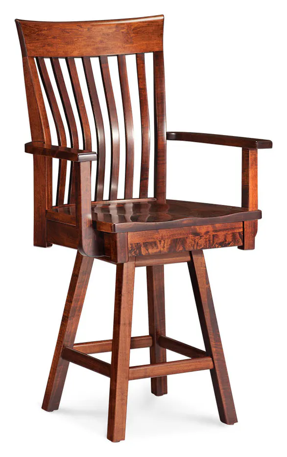 Simply Amish ECLO2-05C-F Loft II Swivel Arm Barstool, 24" Seat Height Simply Amish ECLO2-05C-F Loft II Swivel Arm Barstool, 24" Seat Height