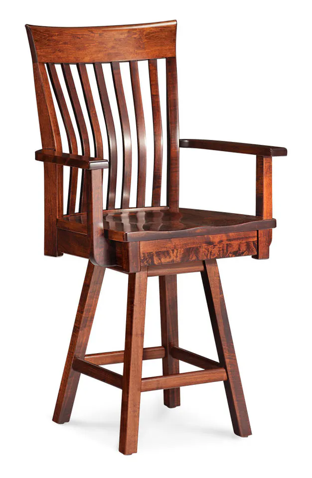 Simply Amish ECLO2-05C-F Loft II Swivel Arm Barstool, 24" Seat Height Simply Amish ECLO2-05C-F Loft II Swivel Arm Barstool, 24" Seat Height