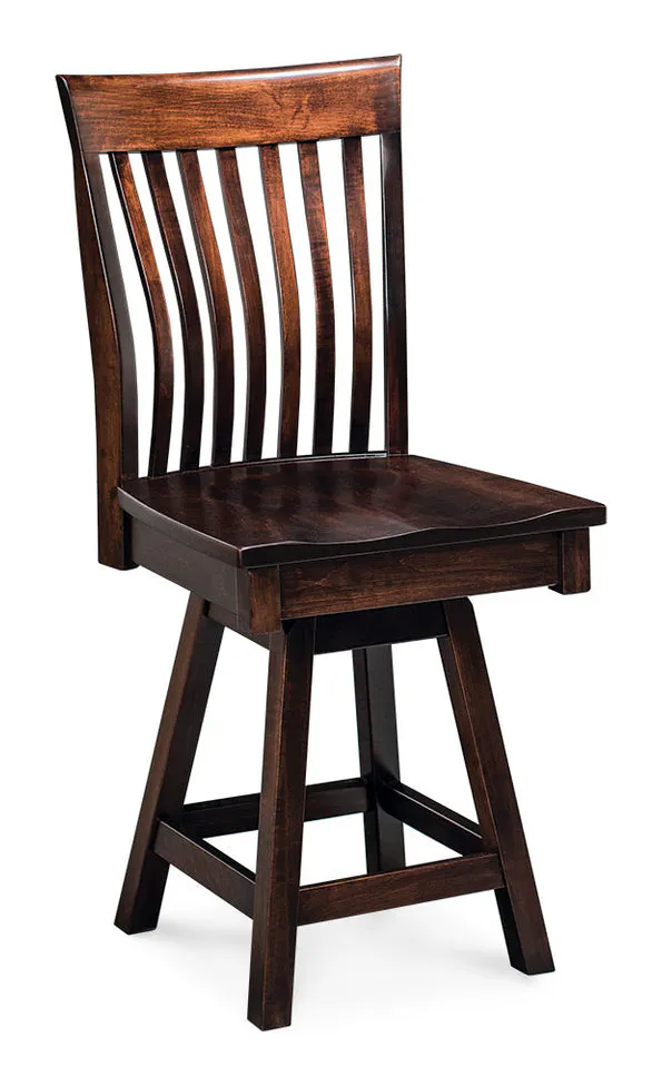 Simply Amish ECLO2-06B-F Loft II Swivel Side Barstool, 30" Seat Height Simply Amish ECLO2-06B-F Loft II Swivel Side Barstool, 30" Seat Height
