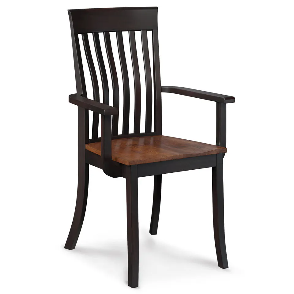 Simply Amish ECLO3-01A-L Loft III Arm Chair w/ Leather Cushion Seat