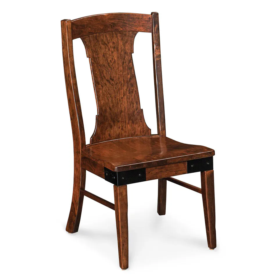 Simply Amish ECMOK-02A-L Montauk Side Chair w/ Leather Cushion Seat