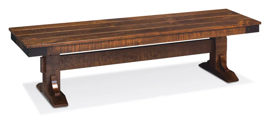 Simply Amish ECMOK-13F-W Montauk Trestle Dining Bench, 84"w Simply Amish ECMOK-13F-W Montauk Trestle Dining Bench, 84"w