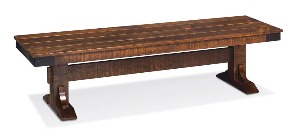 Simply Amish ECMOK-13F-W Montauk Trestle Dining Bench, 84"w Simply Amish ECMOK-13F-W Montauk Trestle Dining Bench, 84"w
