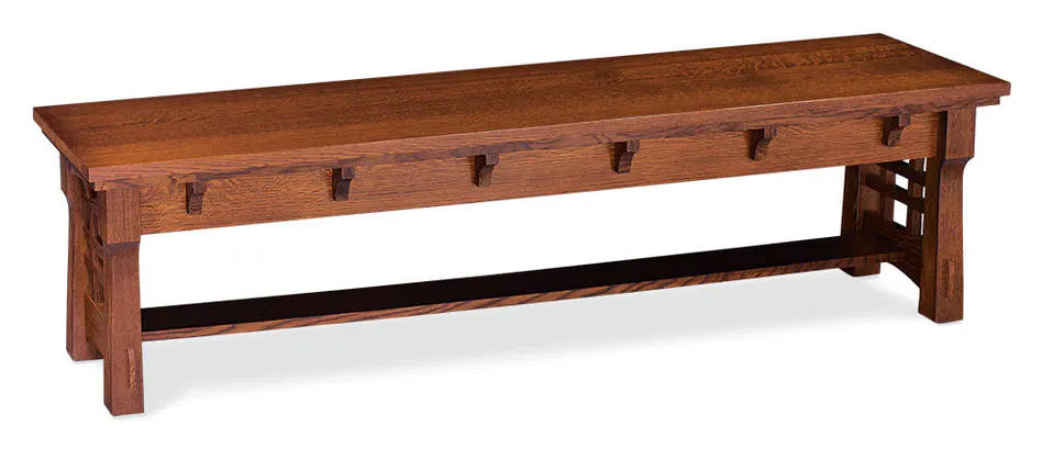 Simply Amish ECMRY-12E-L MaKayla Dining Bench, 80" w/ Leather Cushion Seat Simply Amish ECMRY-12E-L MaKayla Dining Bench, 80" w/ Leather Cushion Seat