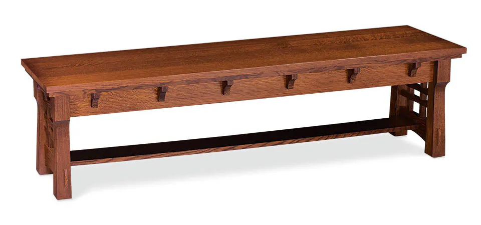 Simply Amish ECMRY-12E-L MaKayla Dining Bench, 80" w/ Leather Cushion Seat Simply Amish ECMRY-12E-L MaKayla Dining Bench, 80" w/ Leather Cushion Seat