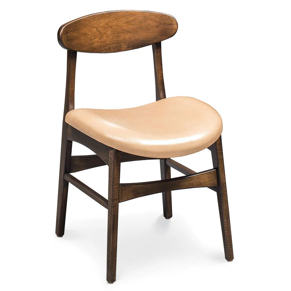 Simply Amish ECNSA-02A-L Anissa Side Chair w/ Leather Cushion Seat