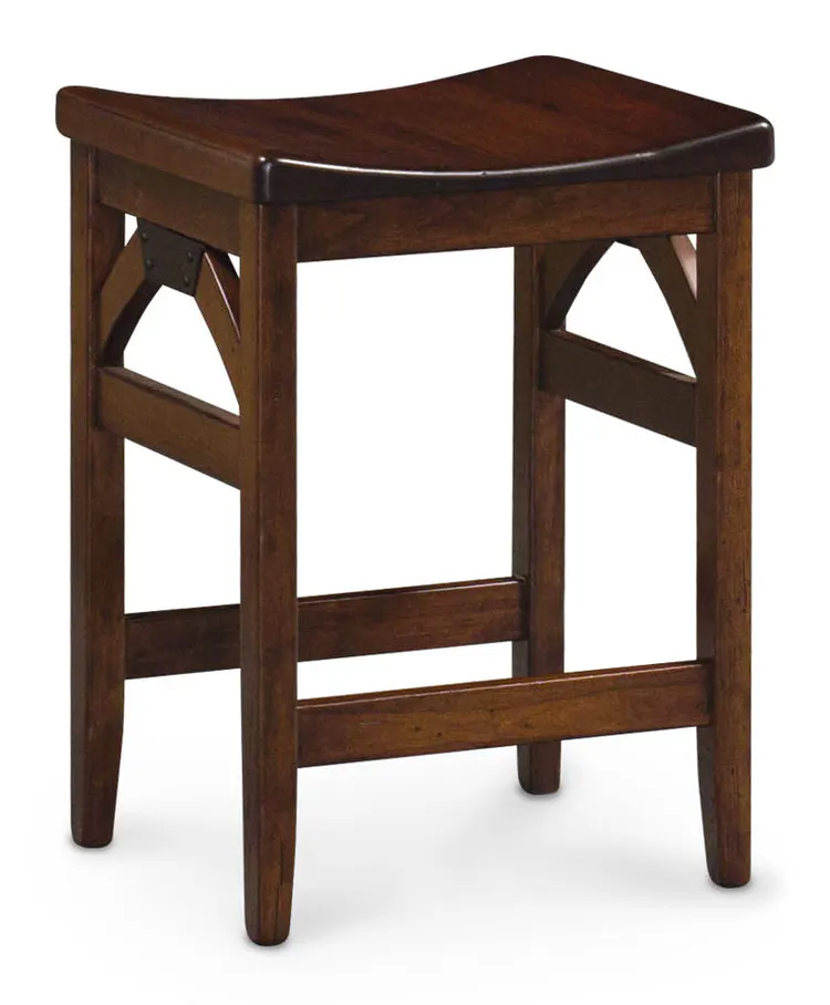 Simply Amish ECTRB-08B-F B&O Railroad Trestle Bridge Backless Stationary Barstool, 30" Seat Height w/ Fabric Cushion Seat Simply Amish ECTRB-08B-F B&O Railroad Trestle Bridge Backless Stationary Barstool, 30" Seat Height w/ Fabric Cushion Seat