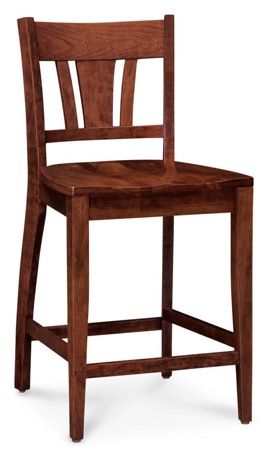 Simply Amish ECSHE-04B-F Sheffield Stationary Barstool, 30" Seat Height w/ Fabric Cushion Seat Simply Amish ECSHE-04B-F Sheffield Stationary Barstool, 30" Seat Height w/ Fabric Cushion Seat