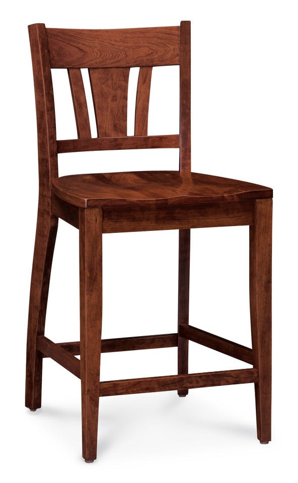 Simply Amish ECSHE-04B-F Sheffield Stationary Barstool, 30" Seat Height w/ Fabric Cushion Seat Simply Amish ECSHE-04B-F Sheffield Stationary Barstool, 30" Seat Height w/ Fabric Cushion Seat
