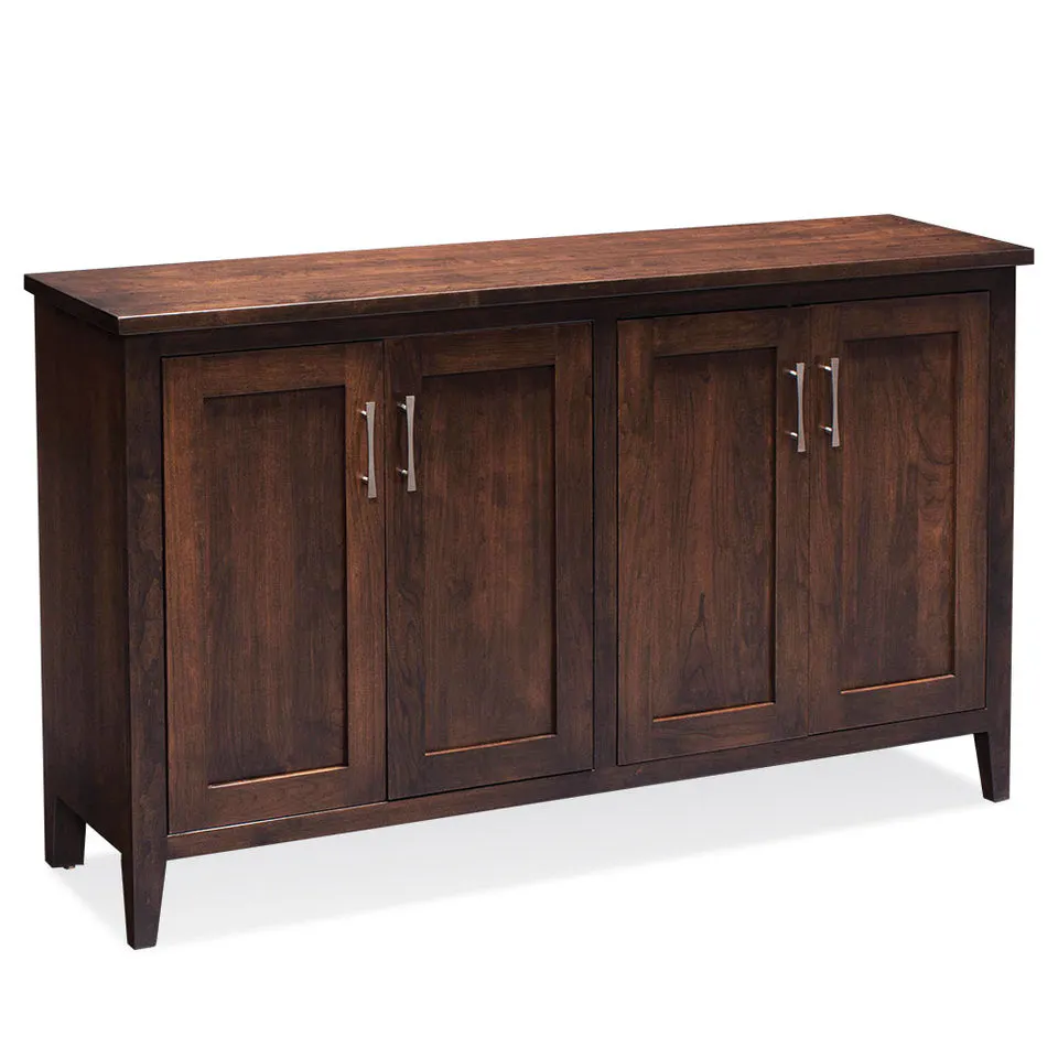 Simply Amish ESCRA-G28D Crawford Credenza with Legs,72″w  – Features one adjustable shelf on each side