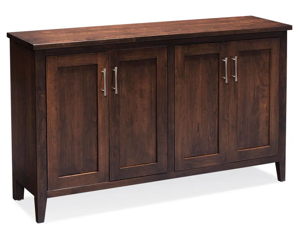 Simply Amish ESCRA-G28C Crawford Credenza with Legs, 60"w - Features one adjustable shelf on each side Simply Amish ESCRA-G28C Crawford Credenza with Legs, 60"w - Features one adjustable shelf on each side