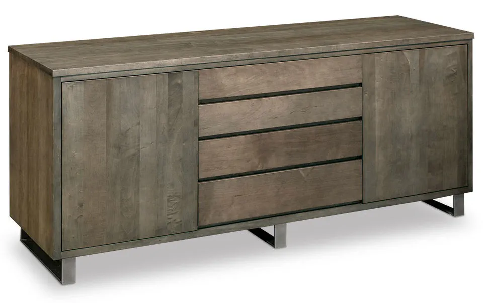 Simply Amish ESIRN-G27C-C Ironwood Buffet, 60" w/ Gunmetal Base Simply Amish ESIRN-G27C-C Ironwood Buffet, 60" w/ Gunmetal Base