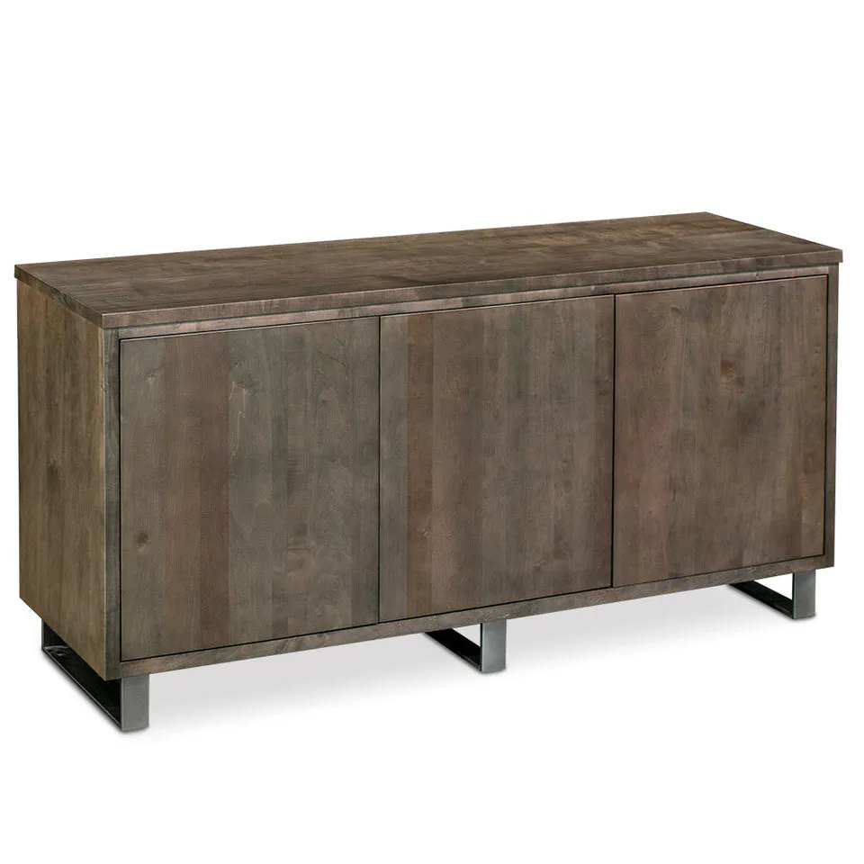 Simply Amish ESIRN-H27D-C Ironwood Credenza 72″ w/ Gunmetal Base