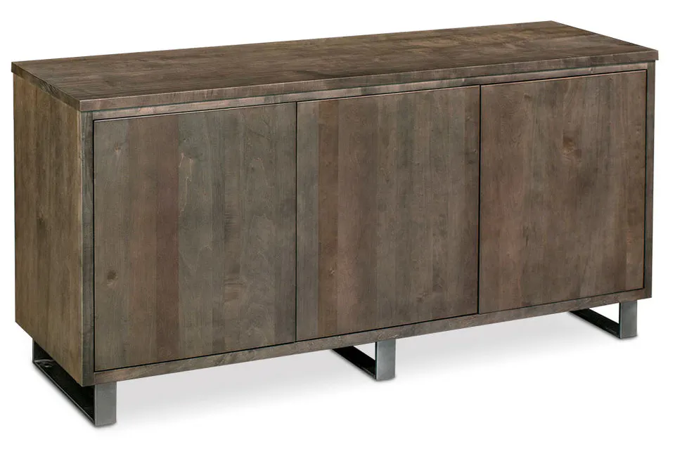 Simply Amish ESIRN-H27C-C Ironwood Credenza 60" w/ Gunmetal Base Simply Amish ESIRN-H27C-C Ironwood Credenza 60" w/ Gunmetal Base
