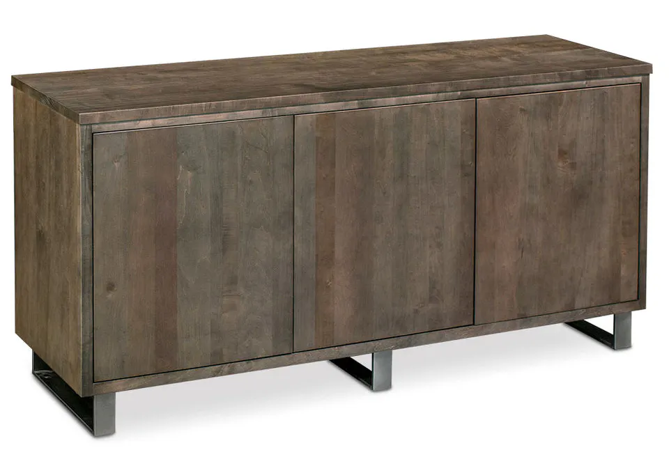 Simply Amish ESIRN-H27C-C Ironwood Credenza 60" w/ Gunmetal Base Simply Amish ESIRN-H27C-C Ironwood Credenza 60" w/ Gunmetal Base
