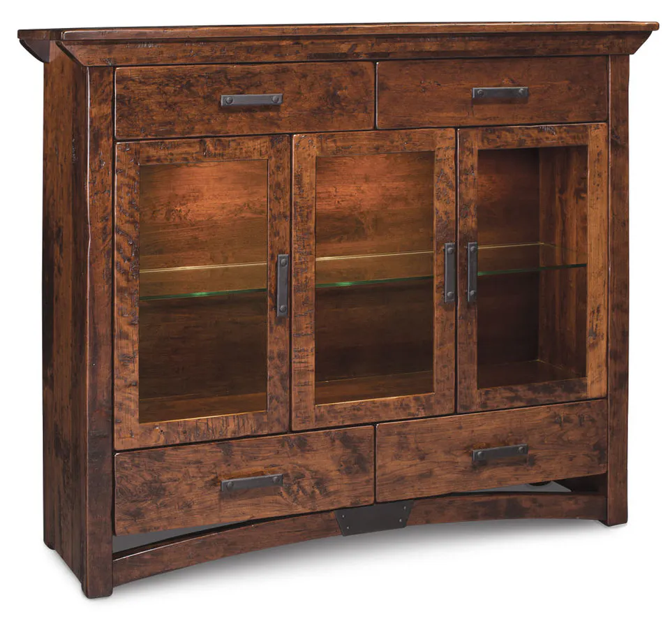 Simply Amish ESTRB-E14- B&O Railroad Trestle Bridge 3-Door Dining Cabinet Simply Amish ESTRB-E14- B&O Railroad Trestle Bridge 3-Door Dining Cabinet