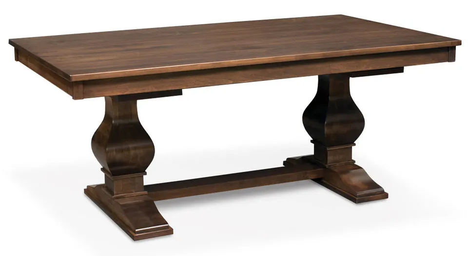 Simply Amish ETCRA-G01D14-S Crawford Double Pedestal Table, Solid Top Simply Amish ETCRA-G01D14-S Crawford Double Pedestal Table, Solid Top
