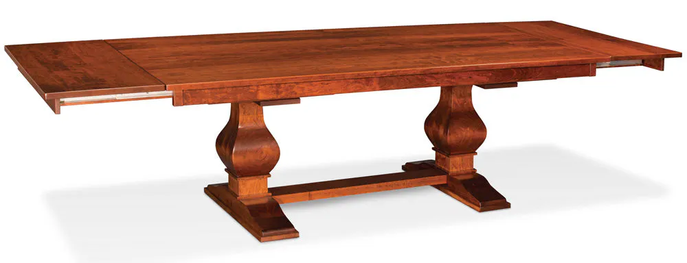 Simply Amish ETCRA-G01D14-S Crawford Double Pedestal Table, Solid Top Simply Amish ETCRA-G01D14-S Crawford Double Pedestal Table, Solid Top
