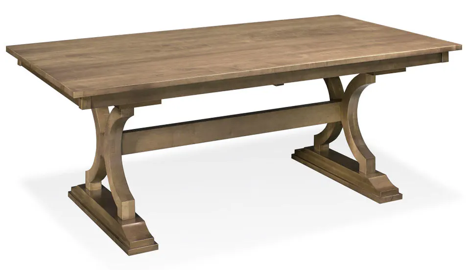 Simply Amish ETHAP-H01D15-B Hamptons Trestle Table - 1" Thick Topat Hickory Park Furniture Simply Amish ETHAP-H01D15-B Hamptons Trestle Table - 1" Thick Topat Hickory Park Furniture