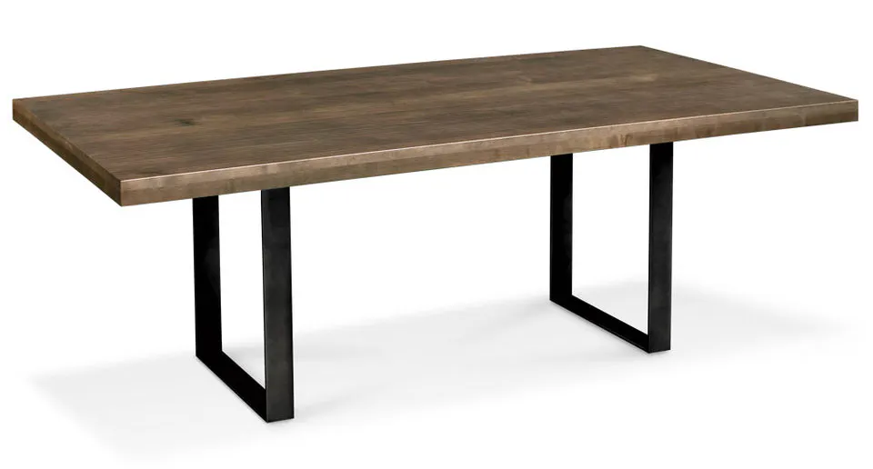 Simply Amish ETIRN-H01D29A-B Ironwood Trestle Table w/ Black Base Simply Amish ETIRN-H01D29A-B Ironwood Trestle Table w/ Black Base
