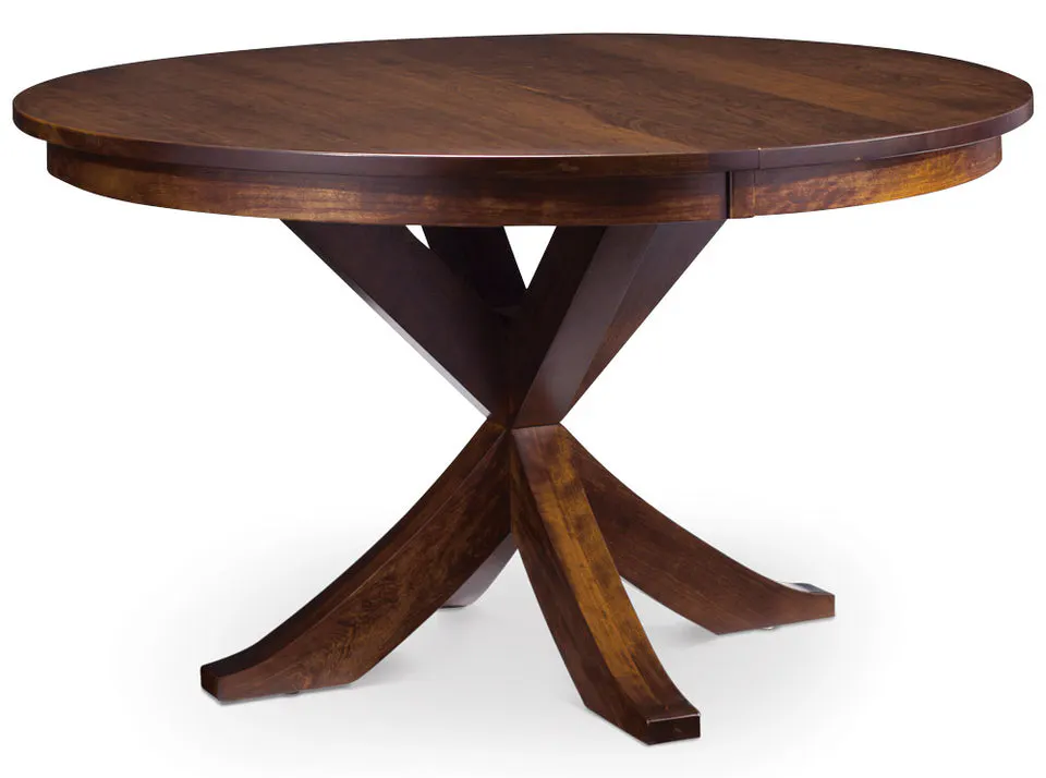 Simply Amish ETPAR-E06D22-O Parkdale Single Pedestal Table w/ 18" Sliding Butterfly Leaf Simply Amish ETPAR-E06D22-O Parkdale Single Pedestal Table w/ 18" Sliding Butterfly Leaf