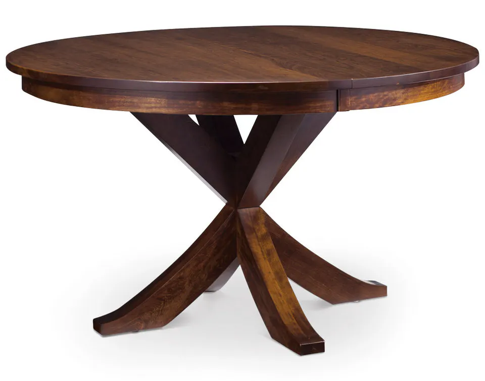 Simply Amish ETPAR-E06D22-O Parkdale Single Pedestal Table w/ 18" Sliding Butterfly Leaf Simply Amish ETPAR-E06D22-O Parkdale Single Pedestal Table w/ 18" Sliding Butterfly Leaf