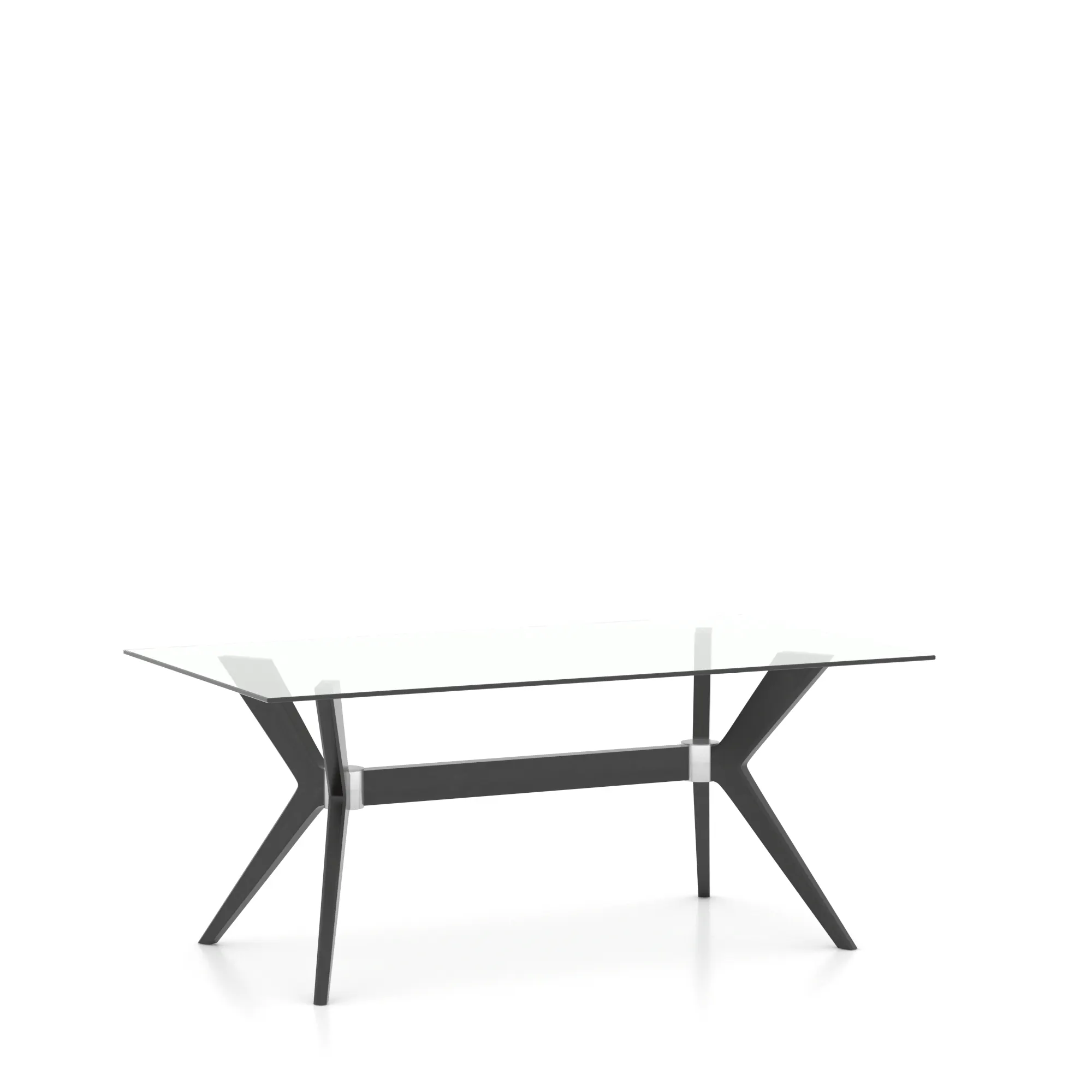 Canadel Casual Dining GRE04072CL05MDPNF Rectangular Glass Table
